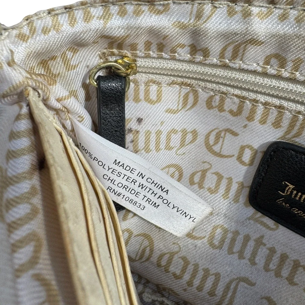 Juicy Couture Wristlet‎ Clutch Navy Black Sequin Evening Party Bag Retro Y2K